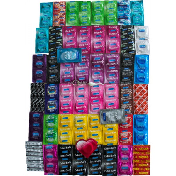 Výhodný maxi balíček - 111 kondómov Durex a Pasante