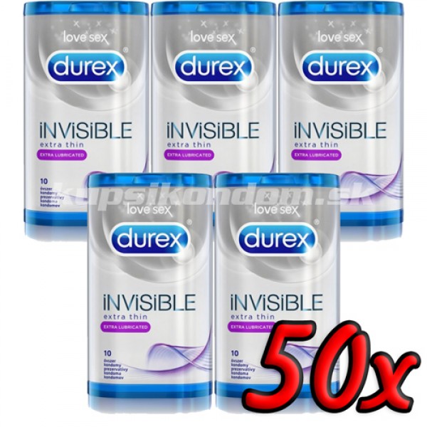 Durex Invisible Extra Lubricated 50ks