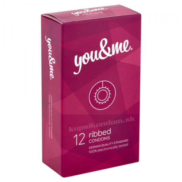 You&me Ribbed Condoms 12ks