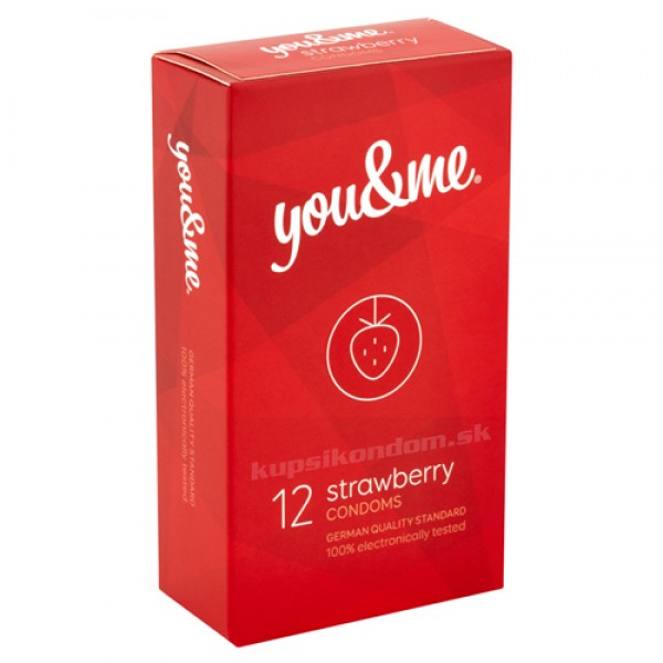 You&me Strawberry Condoms 12ks