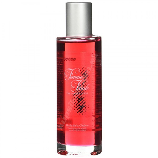 Joydivision Femme Fatale - Huile de la Chaleur - luxusný masážny olej Čerešňa 100ml