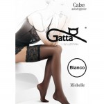 Gatta Michelle 03 - Samodržiace pančuchy Bianco Biela