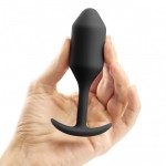 b-Vibe Snug Plug 2 - Análny kolík Čierna