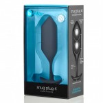 b-Vibe Snug Plug 4 - Análny kolík Čierna