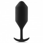 b-Vibe Snug Plug 4 - Análny kolík Čierna