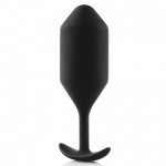 b-Vibe Snug Plug 4 - Análny kolík Čierna