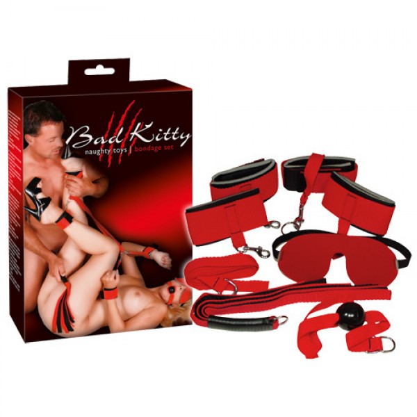 Bad Kitty Red Giant - Veľká 8 dielna BDSM sada