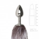 Easytoys Fox Tail Plug 152SIL - Líščí chvostík Strieborná