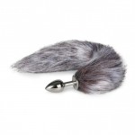 Easytoys Fox Tail Plug 152SIL - Líščí chvostík Strieborná