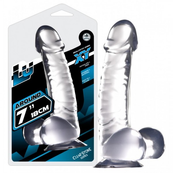 NMC Luxy 7 - Dildo 19,5 cm Priehľadné