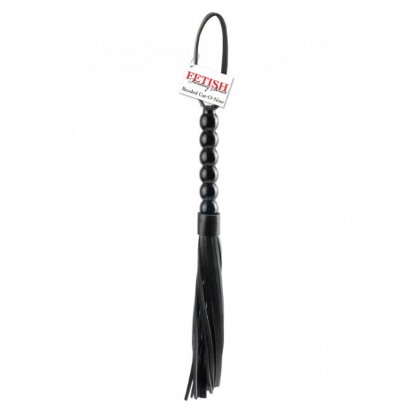 Fetish Fantasy Beaded Cat-O-Nine Tails Čierna