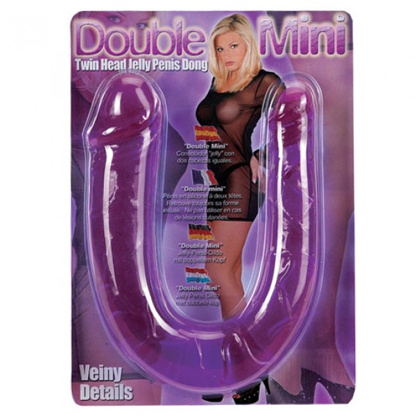 Seven Creations Double Mini Dong - Obojstranné dildo 30cm Fialová